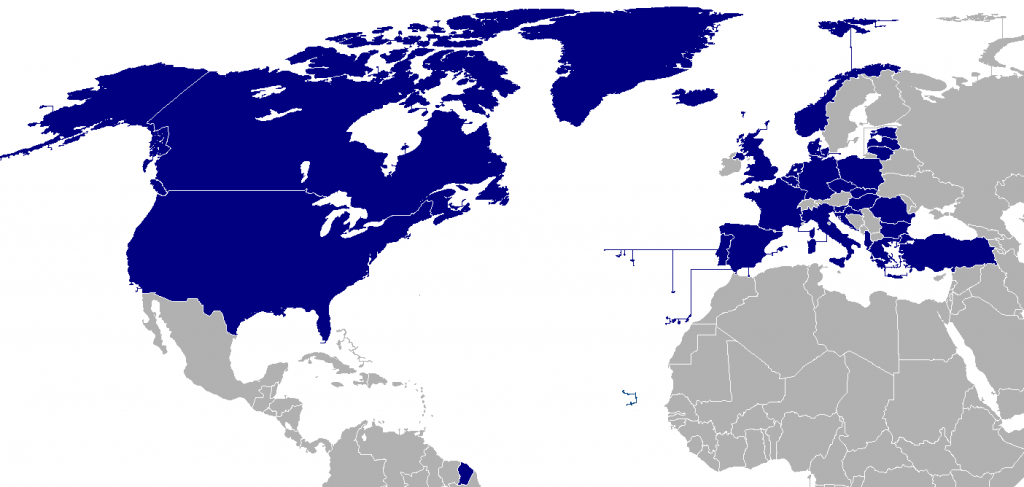 Carte de la région <span class="caps">OTAN</span>