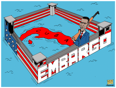 Cuba embargo - Carlos Latuff